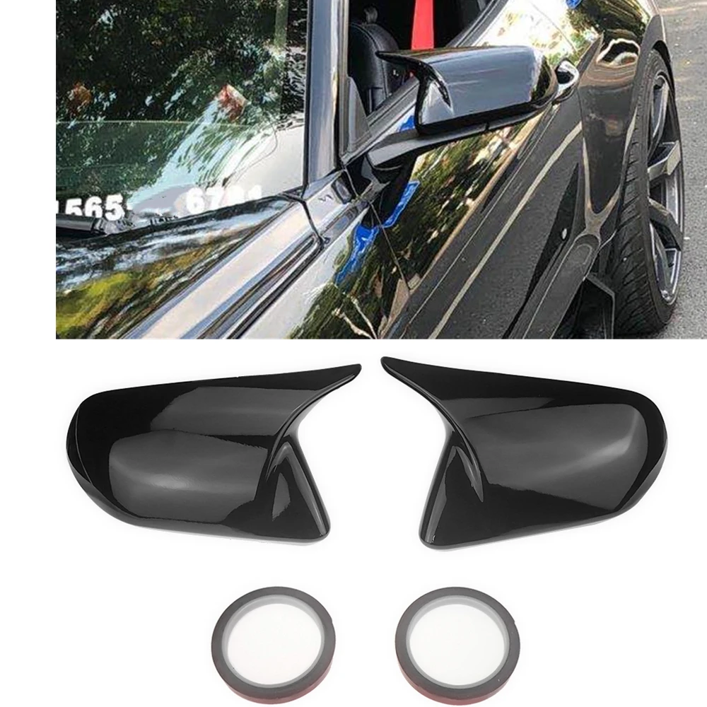 Mirror Cover Add On For Ford Mustang 2015 2016 2017 2018 2019 2020 2021 2022 LHD Car Exterior Side Rear View Caps Rearview Shell