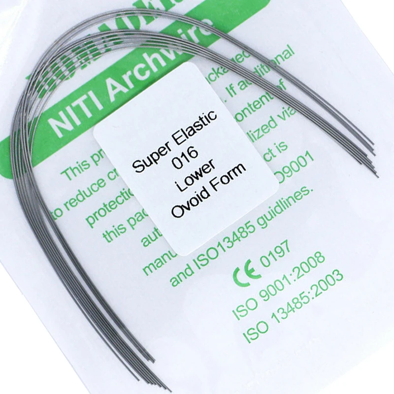 Dental Arch Wires 10 Pieces Orthodontic Super Elastic NITI Round Archwire Ovoid For Dentist Dentisty Bracket Brace