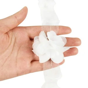 İlk 10 satış, 3 boyutlu tül kumaş işlemeli çiçekler no. 5