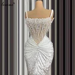 2021 High Fashion Pearls Celebrity Dresses Long Mermaid Evening Dresses Sexy Dubai Pageant Gowns Abiti Da Cerimonia Wholesale