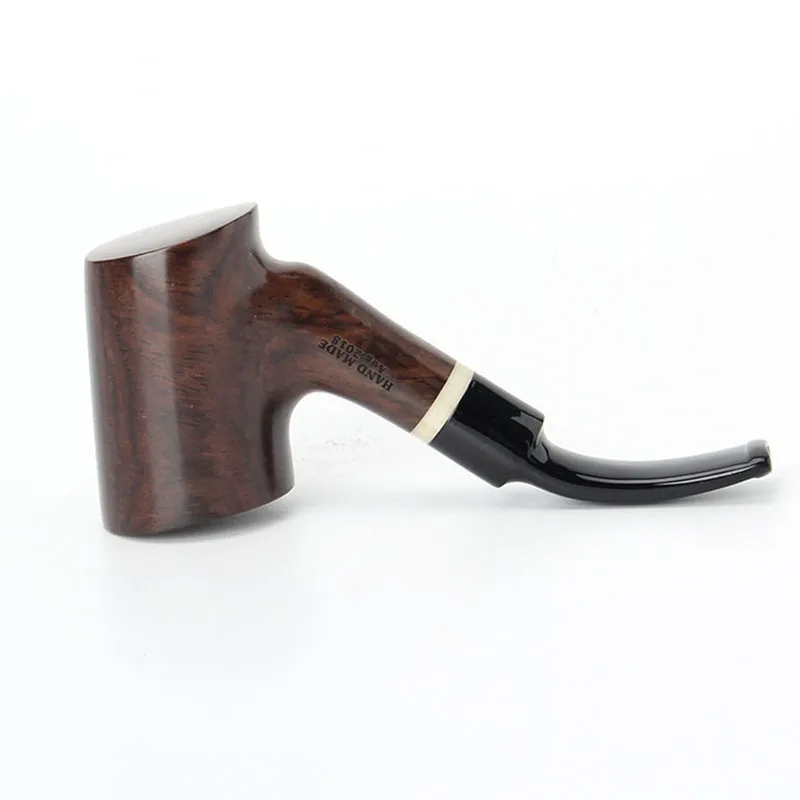 MUXIANG Handmade Hammer Shape Ebony Wood Tobacco Pipe Set Support 9mm Filter Free 10Pcs Smoking Pipe Cleaning Tools view 2