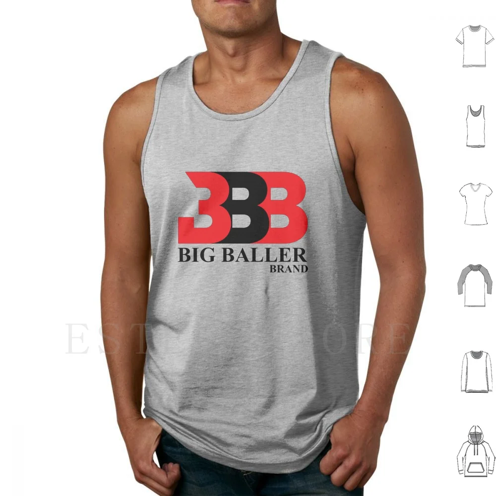 Marca Big Baller en rojo y negro, camisetas sin mangas, chaleco, marca Big Baller para mujer, marzo, Hermanas Sanderson, caballeros nacionales grandes