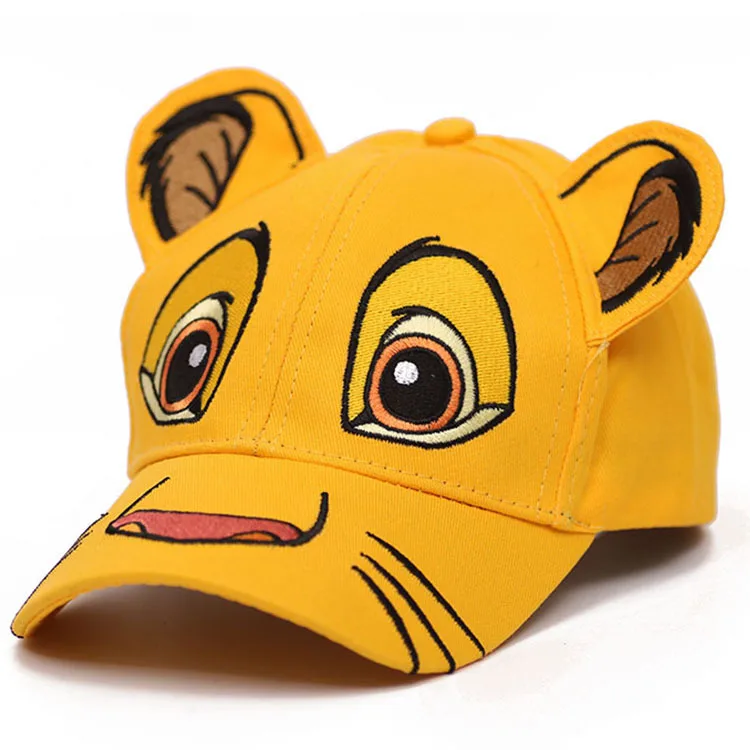 2024 Disney Mickey Minnie Simba Spring Summer Baby Baseball Cap Boys Girls Hats Outdoor Snapback Hat Kids Sun Caps Plush Toy