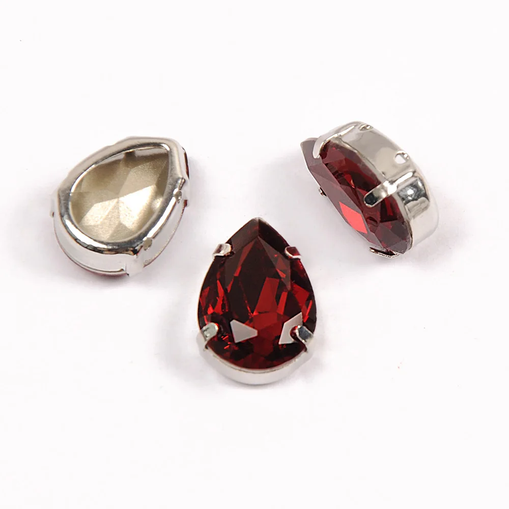 YANRUO 4320 Drop AAAAA Glas-Strasssteine mit Metallfassung, Applikationen für Kleidung zum Aufnähen, Kristall-Hochzeitskleid – Detail 11