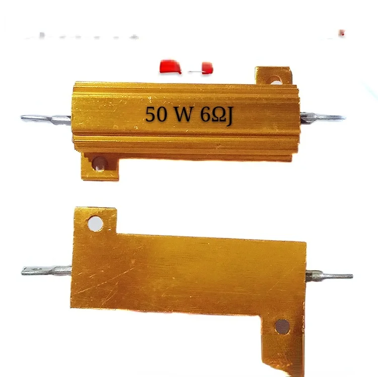 RX-24 High Power Metal Gold Aluminum Shell Resistor 50W6RJ