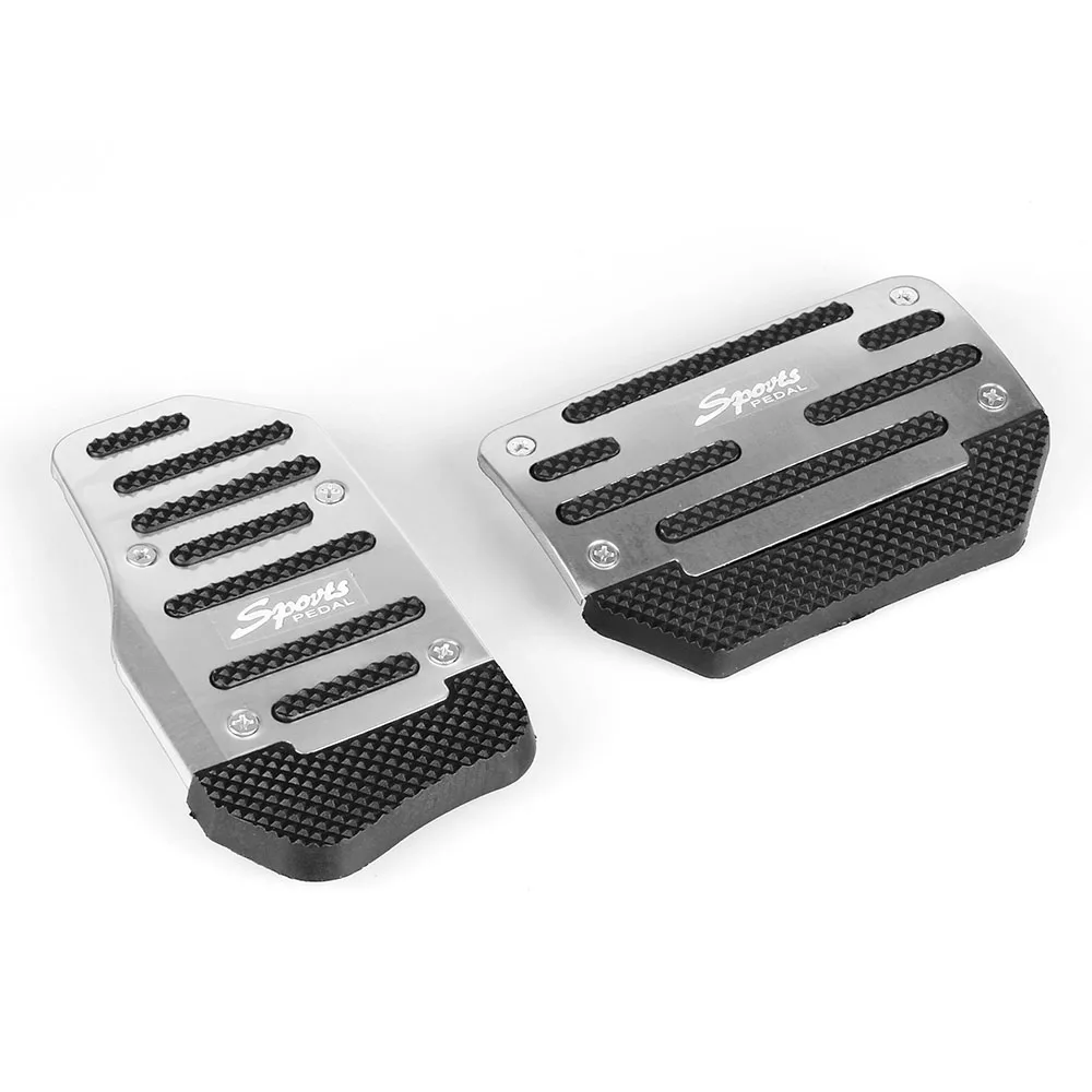 Car styling Aluminum Automatic car Transmission 2 pcs Non-Slip Car Pedal Cover Set Kit Pedali Accelerator Pedal Brake Pedal