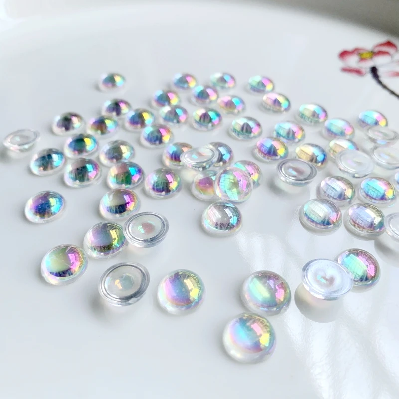 10mm round transparent AB color crystal diamond rhinestone trim scrapbooking DIY Jewelry Fittings 100pcs/lot