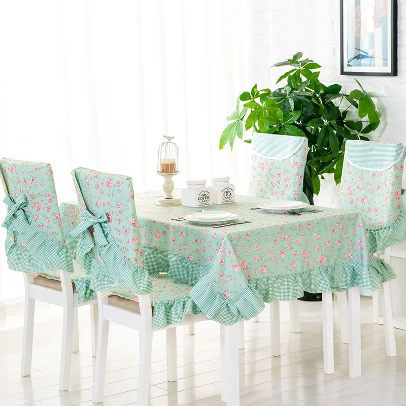 

High Quality Tablecloths with Chair Covers Mats Embroidered Tablecloth For Table Wedding Home Coffee Table Cloth Cover