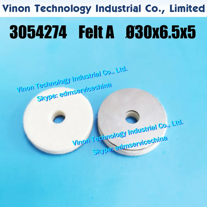 3054274 EDM Felt A Ø30x6.5x5mm for Sodic k AQ325,AQ400,AQ537,AQ550,AQ750,AG400,AG600,MW409946A,435777 low speed wire cut machine