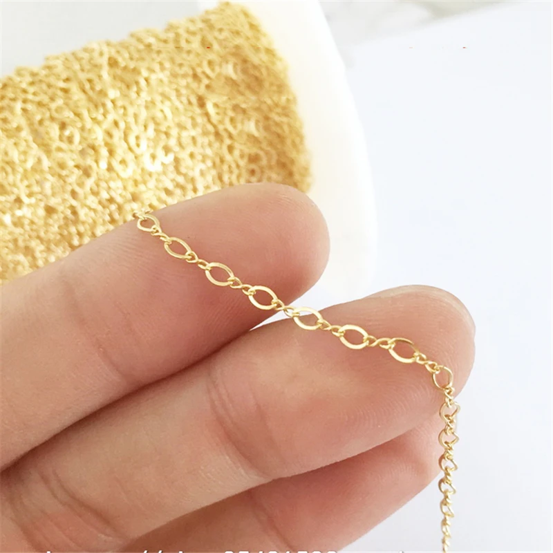 100% 14K Gold Filled Drawn Cable Chain 3MM Chain Necklace Gold jewelry Minimalist Gold Filled Chain DIY Jewelry