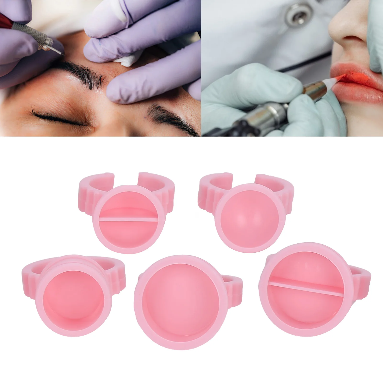 

1000pcs DisposableTattoo Ink Ring Cups Pigment Cups Adjustable Eyelash Grafting Tool Tattoo Needle Accessorie Makeup Tattoo Tool