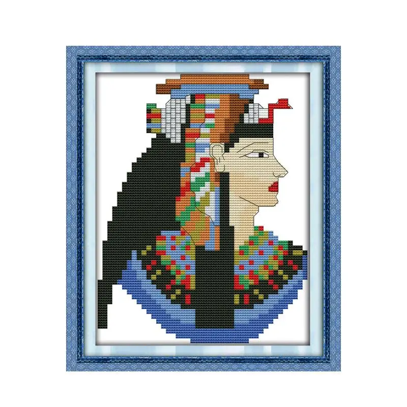 Ancient beauty cross stitch kit aida 14ct 11ct count printed canvas stitches embroidery DIY handmade needlework plus