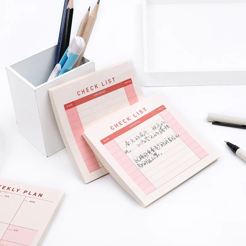 Working Memo Schedule Book Planner Memo Pad 60 Pages Sticky Note Diary Stickers Scrapbooking Sticky Office School