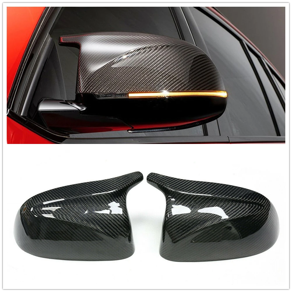 

For BMW X3 G01 G08 X4 G02 X5 G05 X6 G06 X7 G07 2018-2024 Carbon Fiber Mirror Cover Replacement Exterior Rear View Caps Clip On