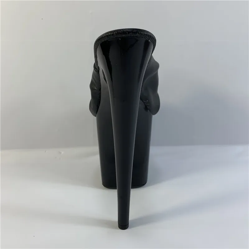 23 cm stiletto heels for ladies, chunky crinkled upper slippers, 8 inch sexy nightclub pole dancing show slippers