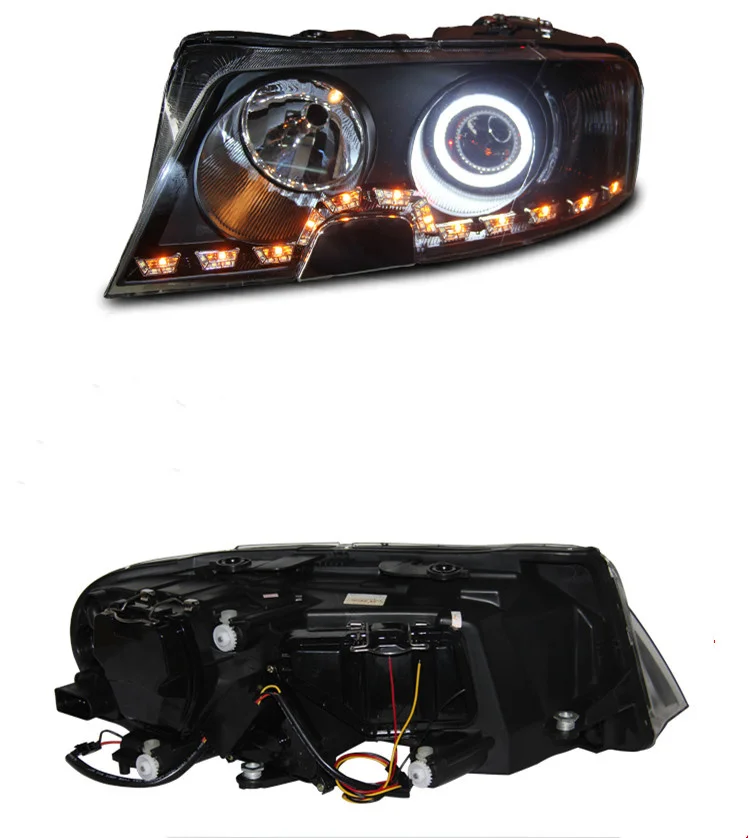 Eosuns Hid Led Headlight Assembly Angel Eye Daytime Running Light with Turn Signal for Volkswagen Passat b5