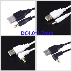 DC Power Plug USB Convert To 4.0*1.7mm/DC 4.0x1.7 White Black L Shape Right Angle Jack With Cord Connector Cable