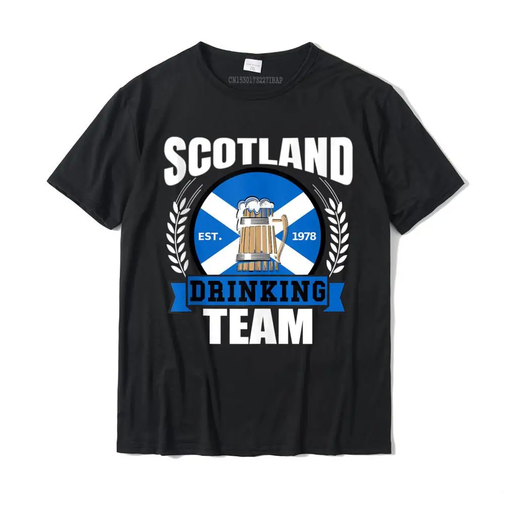 Scotland Drinking Team Funny Scottish Flag Beer Saltire Gift Men Tee Shirt Cotton Camisa Tops & Tees Coupons Mens Tshirts Funny