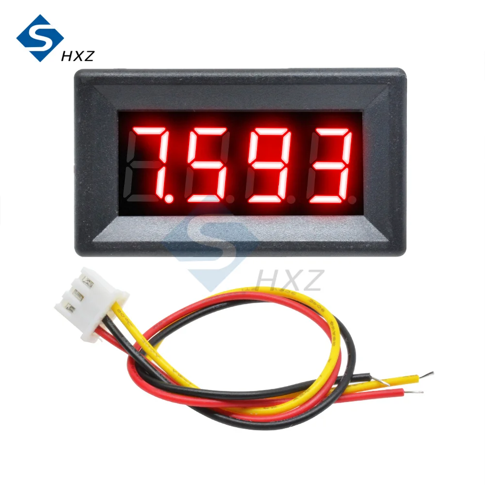 0,36 Zoll 0.36 \'\'4 Bit Mini Digital Voltmeter Volt Spannungs messer LED Panel elektrische Spannungs prüfer 3 Drähte 12V 24V 48V DC 0-100V