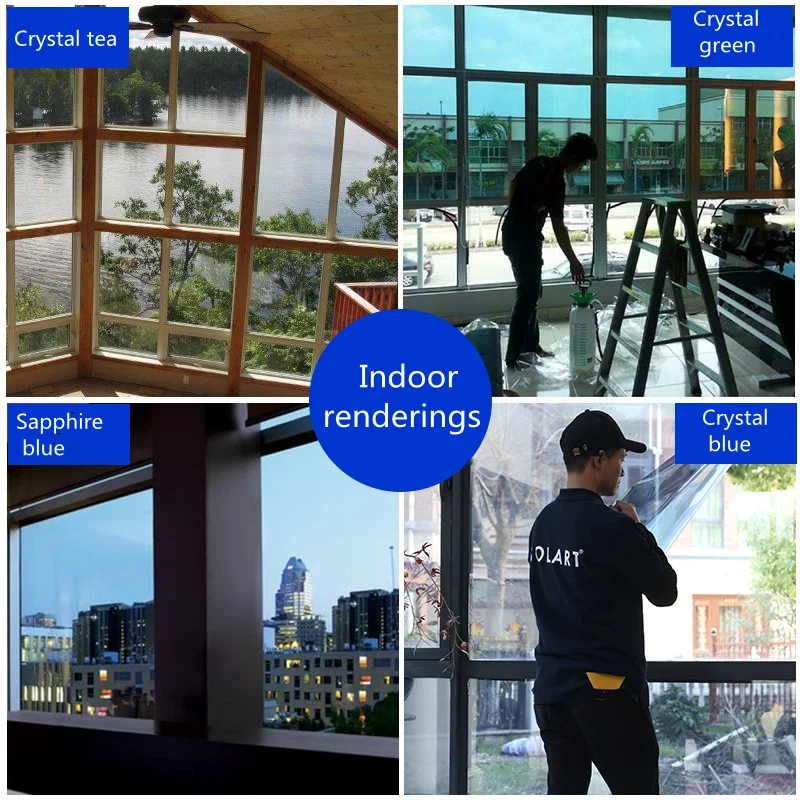 1Mx30-60CM Window Glass privacy Film One Way Silver Mirror Insulation Stickers Solar Reflective Layer Tint Office Building Decor