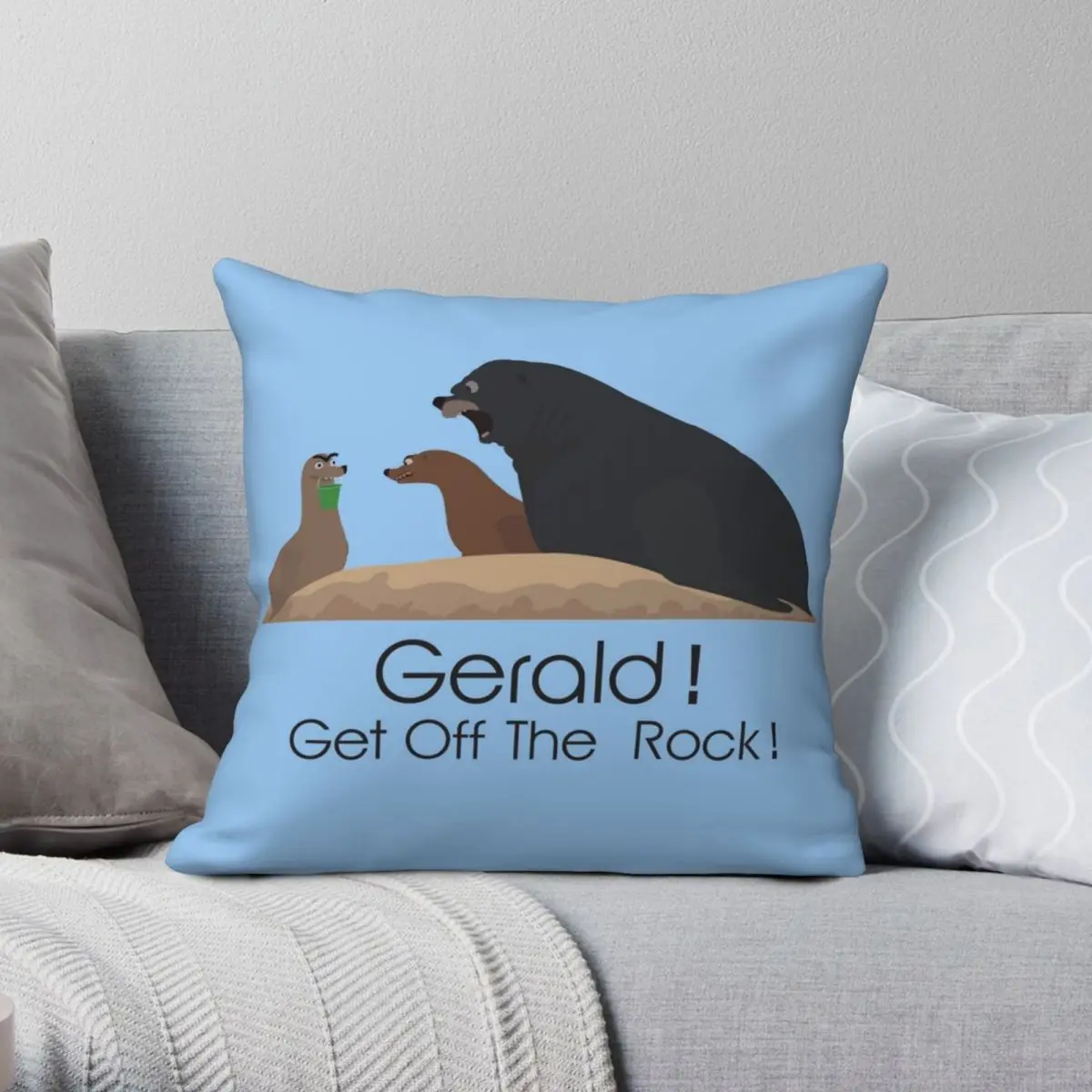 

Gerlad Square Pillowcase Polyester Linen Velvet Pattern Zip Decor Home Cushion Cover