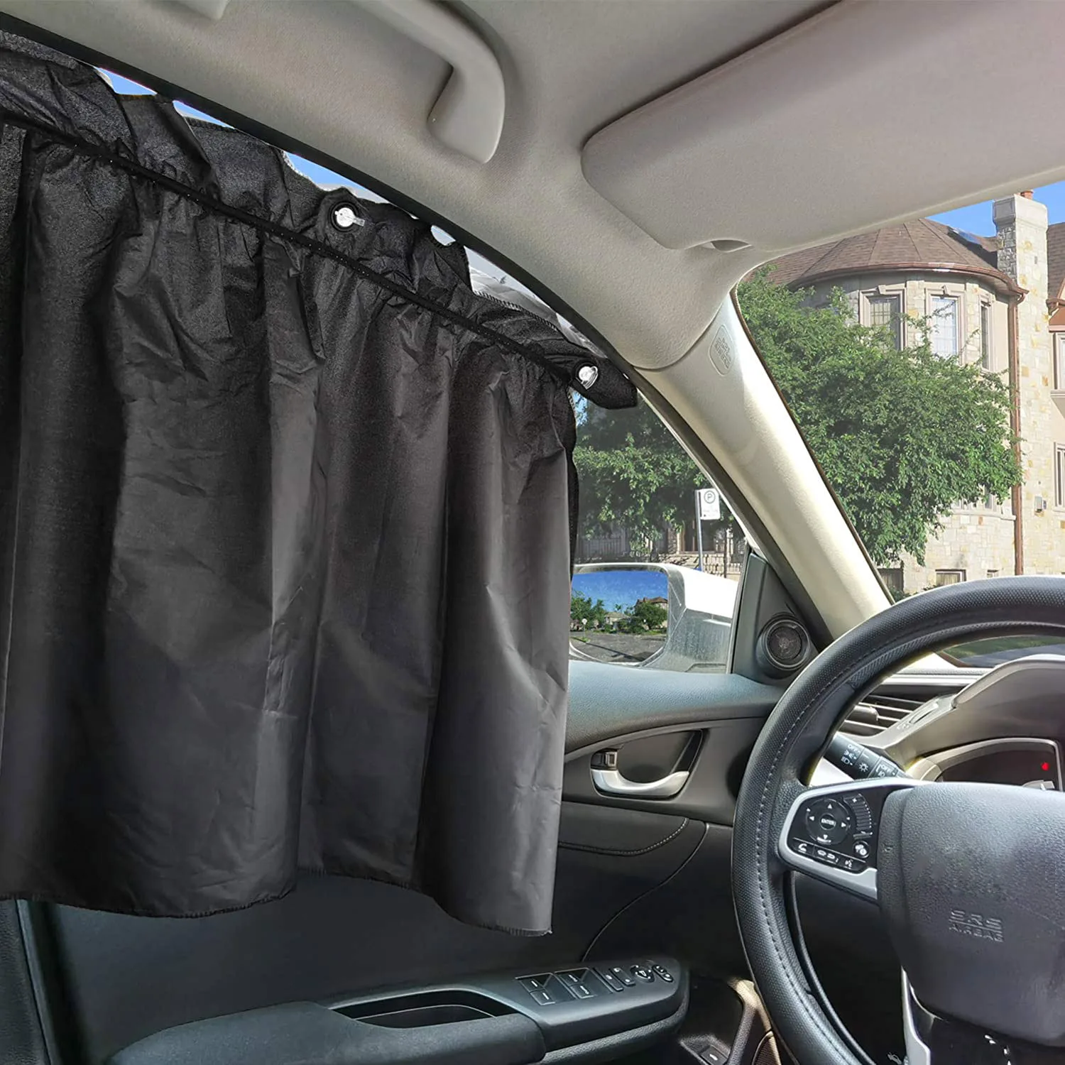 

1pair Car UV Protection Sunshade Suction Cup Sun Visor Auto Window Insulation Double-sided Sunscreen Curtain Sun Block Sheet