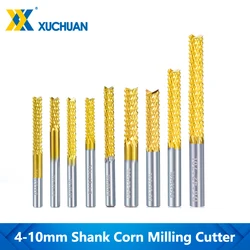 Corn End Mill 4mm 6mm Shank Milling Cutter Titanium Coated CNC Router Bits PCB Milling Bit Carbide End Mill