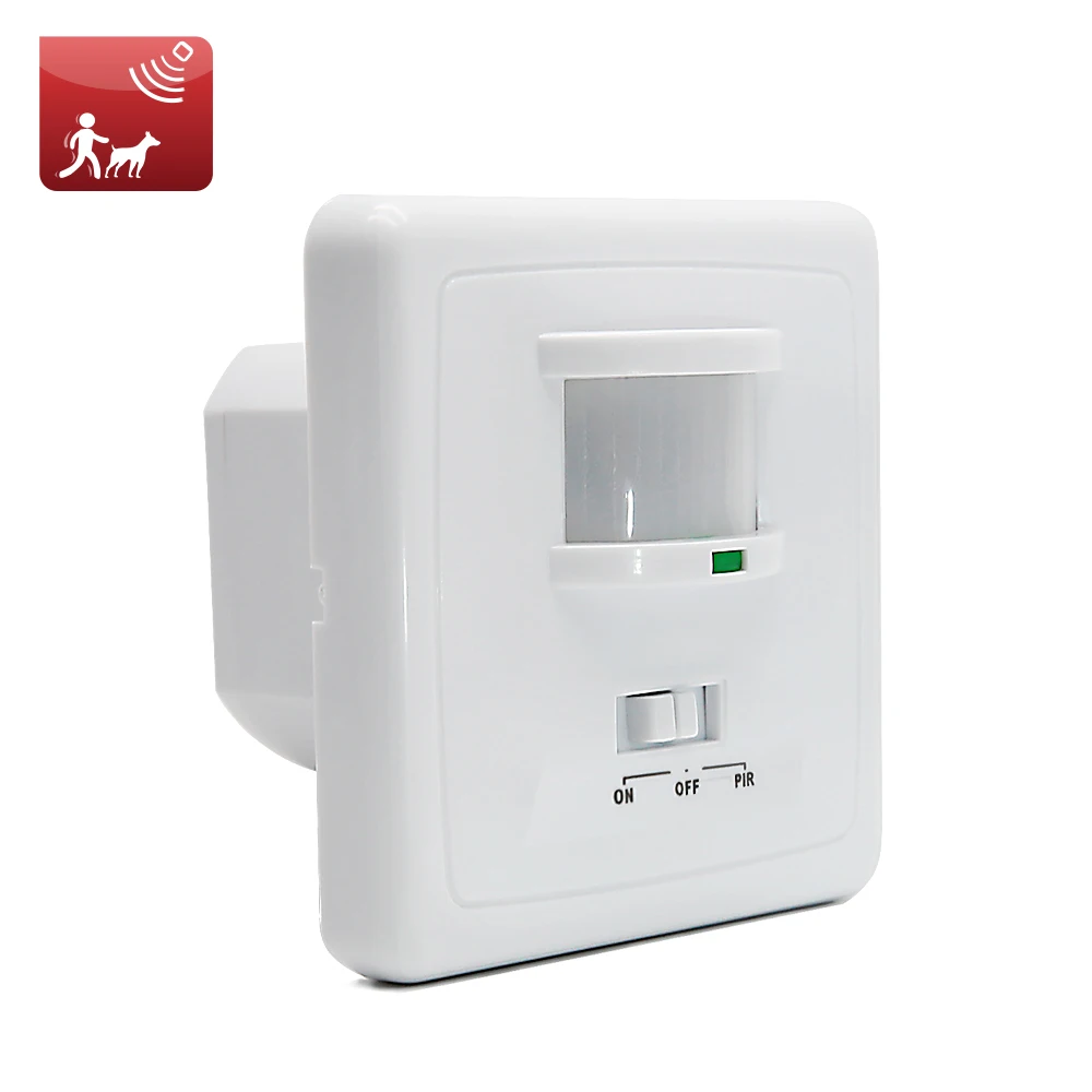 220V Wall Mounted Pir infrared Motion Sensor LED Light Switch MAX 600w Load+9m Max  Distance