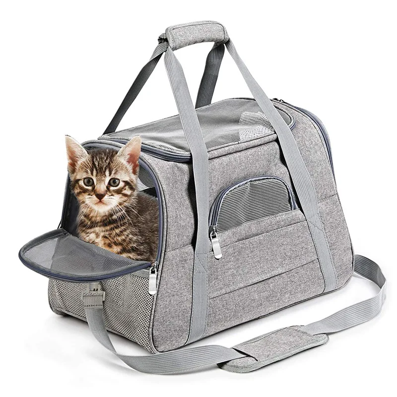 Imagem -05 - Cão Portador Mochila Gato Pequenos Cães Bolsa de Transporte para Animais de Estimação Bolsa de Transporte Carro Gato Mochila Viagem Respirável Animais de Estimação