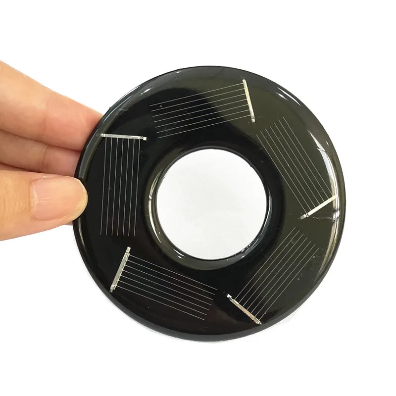 2.5V 80mA 73.5mm Solar panel  DIY Mini Mono Solar Cell Module Circle Round Solar Panel Epoxy Board