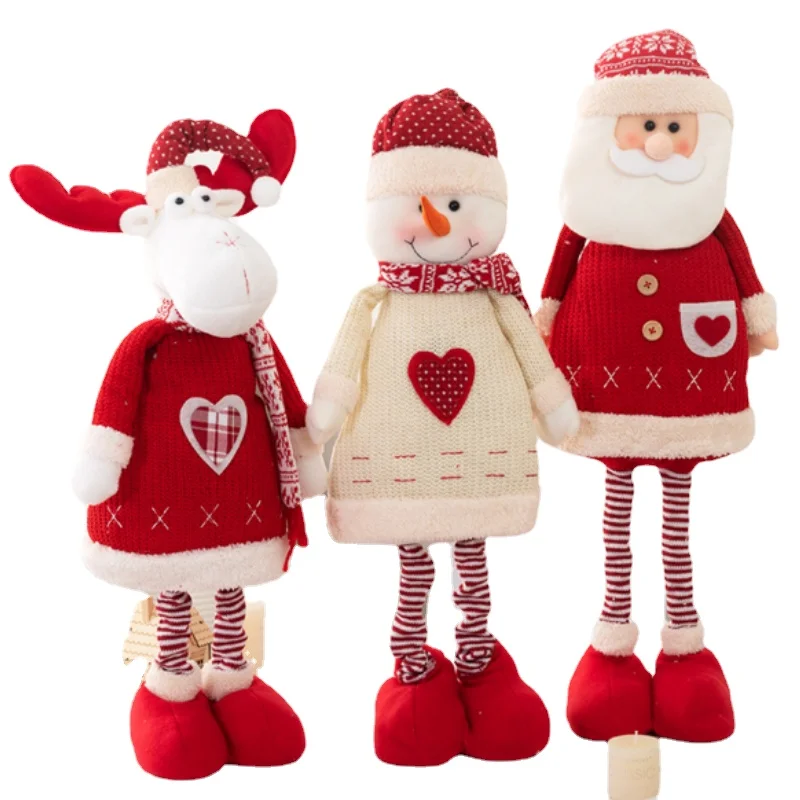 

2022 Hot Styles Christmas Decorations for Home Christmas Big Dolls Christmas Tree Decorations Innovative Elk Santa Snowman Decor