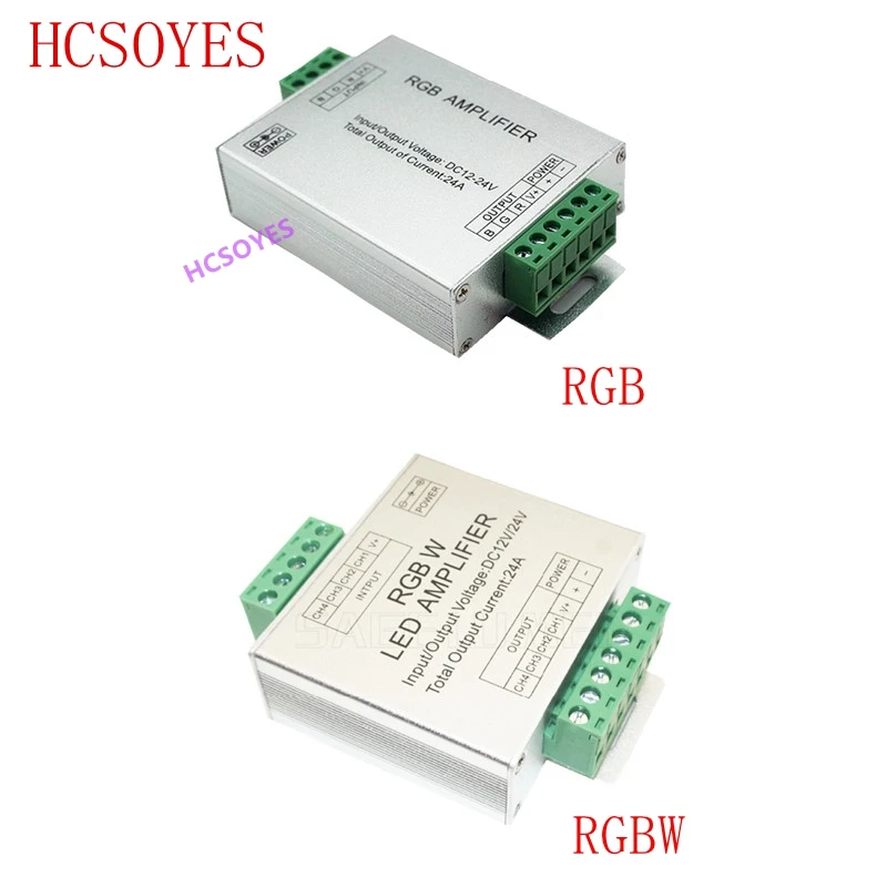 

Светодиодный Усилитель RGBW/RGB DC12 - 24V 24A 4-канальный выход RGBW светодиодный RGB светодиодная лента контроллер повторителя мощности консоли