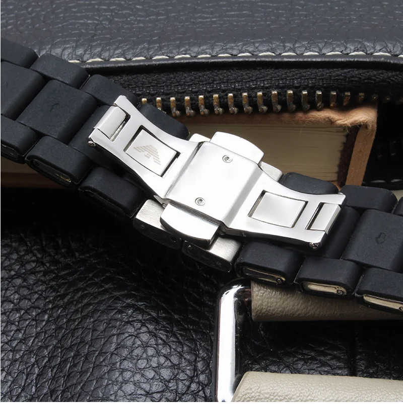 BRETA سيليكون المطاط حزام حزام أماني ل AR5920 AR5906 AR5905 AR5858 5943 | 5941 | 5867 | 5981 20 23 مللي متر مربط الساعة