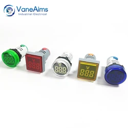 Voltmètre CC VaneAims Affichage analogique numérique LED Compteur d'affichage numérique 4-100V 22mm Mesure de la tension CC TingFXB16-22DSV +