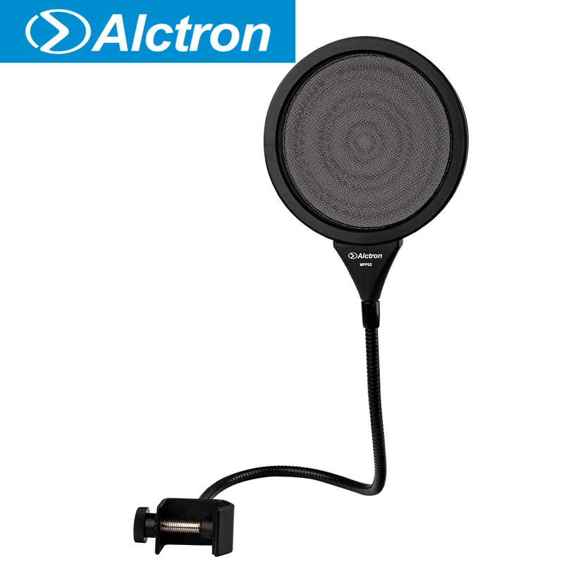 Alctron MPF02 pop filter used in home recording, studio recording, stage performance, dual metal material with new design clamp