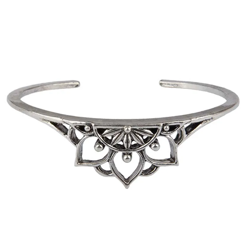 Vintage Gypsy Elephant Tortoise fish Flower Metal Tibetan Retro Fashion Cuff Bracelet Bangle For Her Christmas Gift