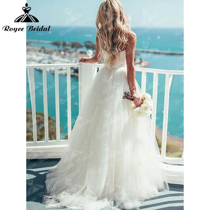 robe de mariée Simple Spaghetti Straps Sweetheart Off the Shoulder Ball Gown Beach Wedding Dresses vestido de noiva princesa