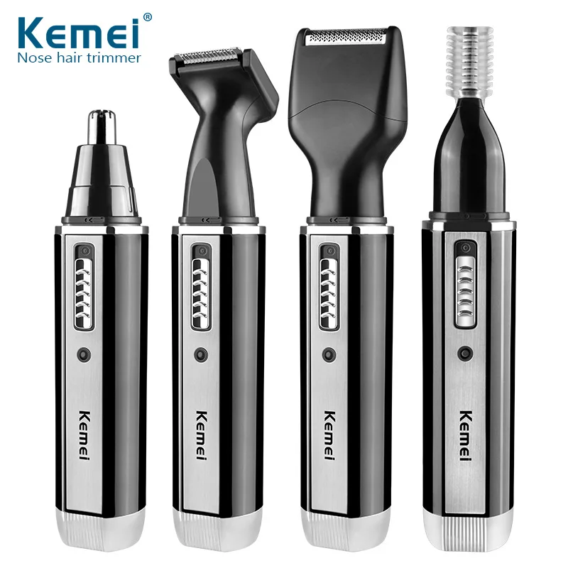 Kemei – tondeuse électrique 4 en 1 pour hommes, rasoir Rechargeable pour le nez et les oreilles, épilation des sourcils