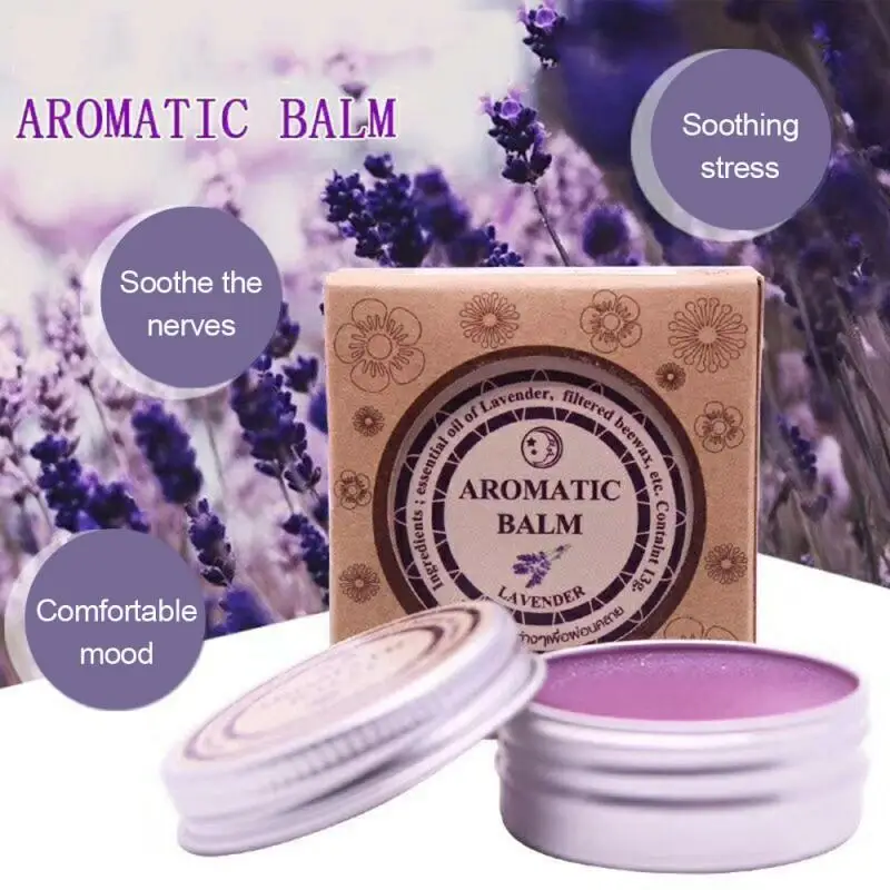 1pcs Lavender Sleepless Cream Improve Sleep Soothe Mood Aromatic Balm Lavender Cream Insomnia Relax Anxiety Cream TSLM1