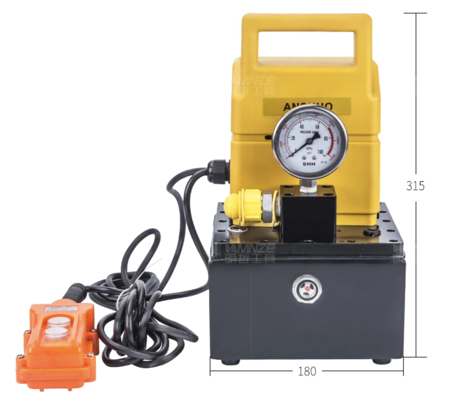 Portable DB030-D1 small hydraulic pump electric hydraulic pump high pressure electric pump with  2 pieces of hose assemblies