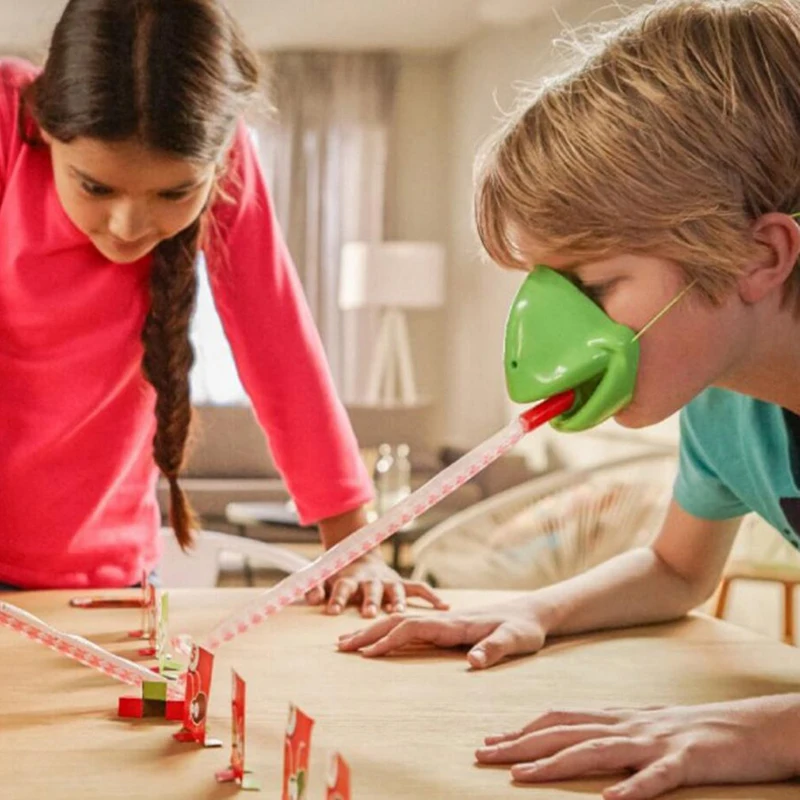 Frösche Zunge aus Gags nehmen Karte Zunge Tic-Tac Chamäleon lustige Kinder Tisch Brettspiel für Familien feier lecken Karten Wettbewerb Spielzeug Set