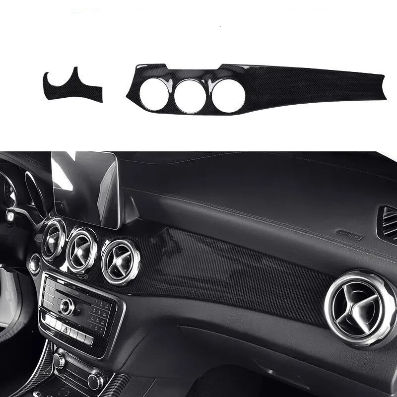 Dashboard decoration central console panel suitable For Mercedes Benz A/GLA/CLA class C117 W1172012-18 Car parts carbon fiberLHD