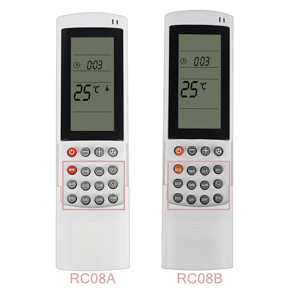 

New RC08B RC08A air Conditioner remote control Replacement For airwell electra gree they are Different functions