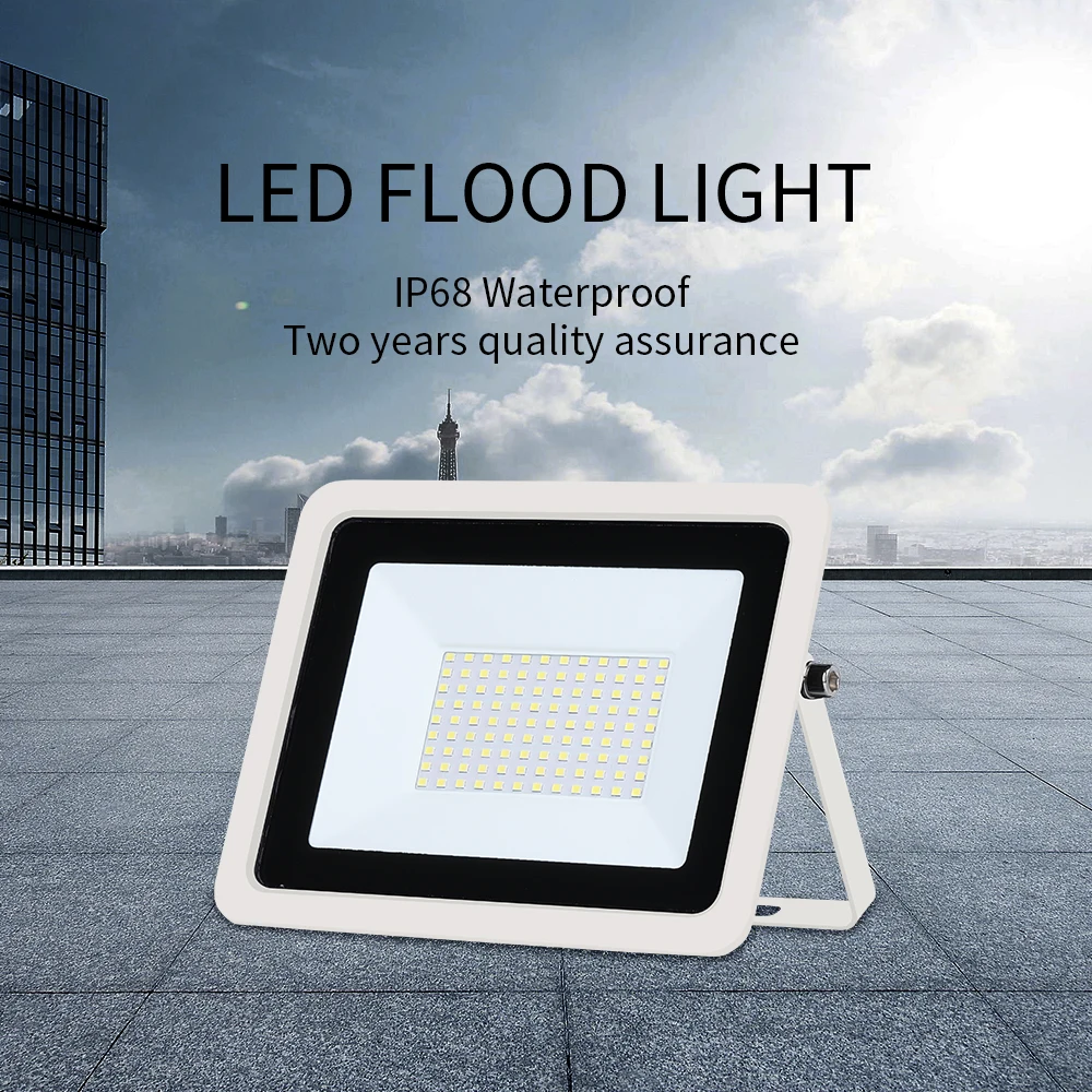 LED Flood Light 10W 20W 30W 50W 100W AC220V IP68 Waterproof Projector Lighting Outdoor Spotlight Reflector Wall Lamp Street Lamp