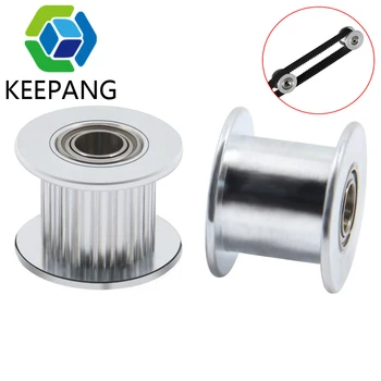 10 pz GT2 Puleggia Tenditrice 20 Denti 16 T Foro 3mm 5mm con Cuscinetti Parti Della Stampante 3D per Cinghia Dentata 2GT Larghezza 6mm 10mm a forma di H