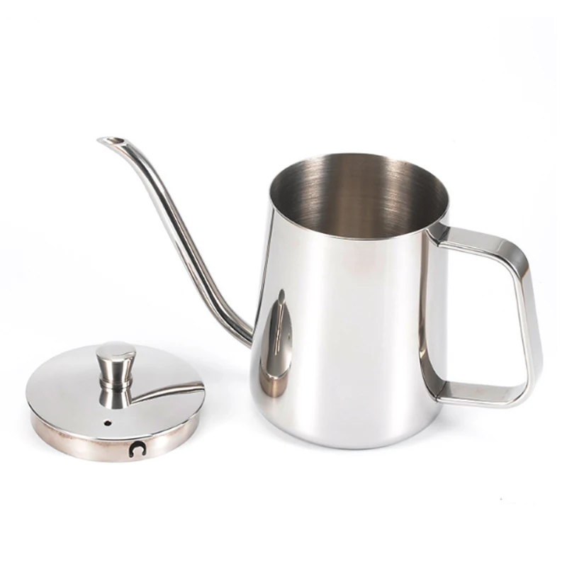 350ml 600ml 304 Stainless Steel Long Narrow Spout Coffee Pot Gooseneck Kettle Hand Drip Kettle Pour Over Coffee With lid