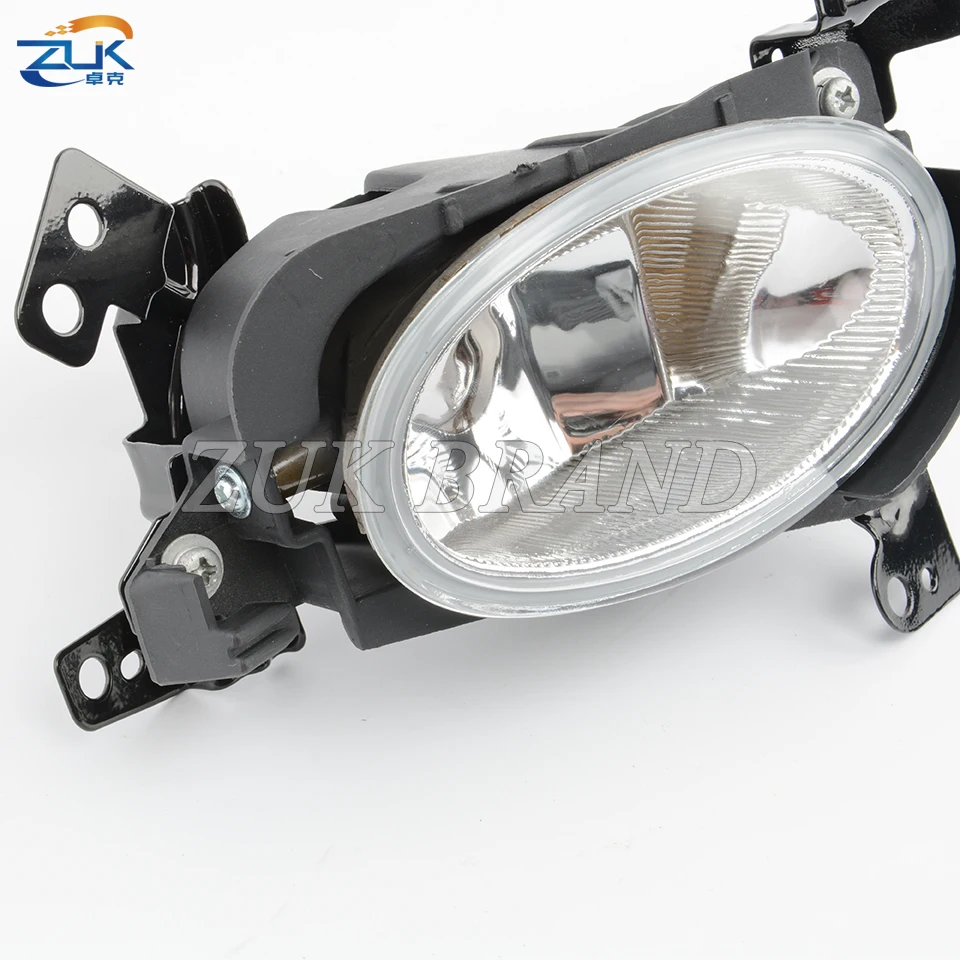 ZUK Front Bumper Fog Light Fog Lamp For HONDA FIT JAZZ 2009 2010 2011 GE6 GE8 TG5 Foglight With Aluminum Bowl Glass Lens