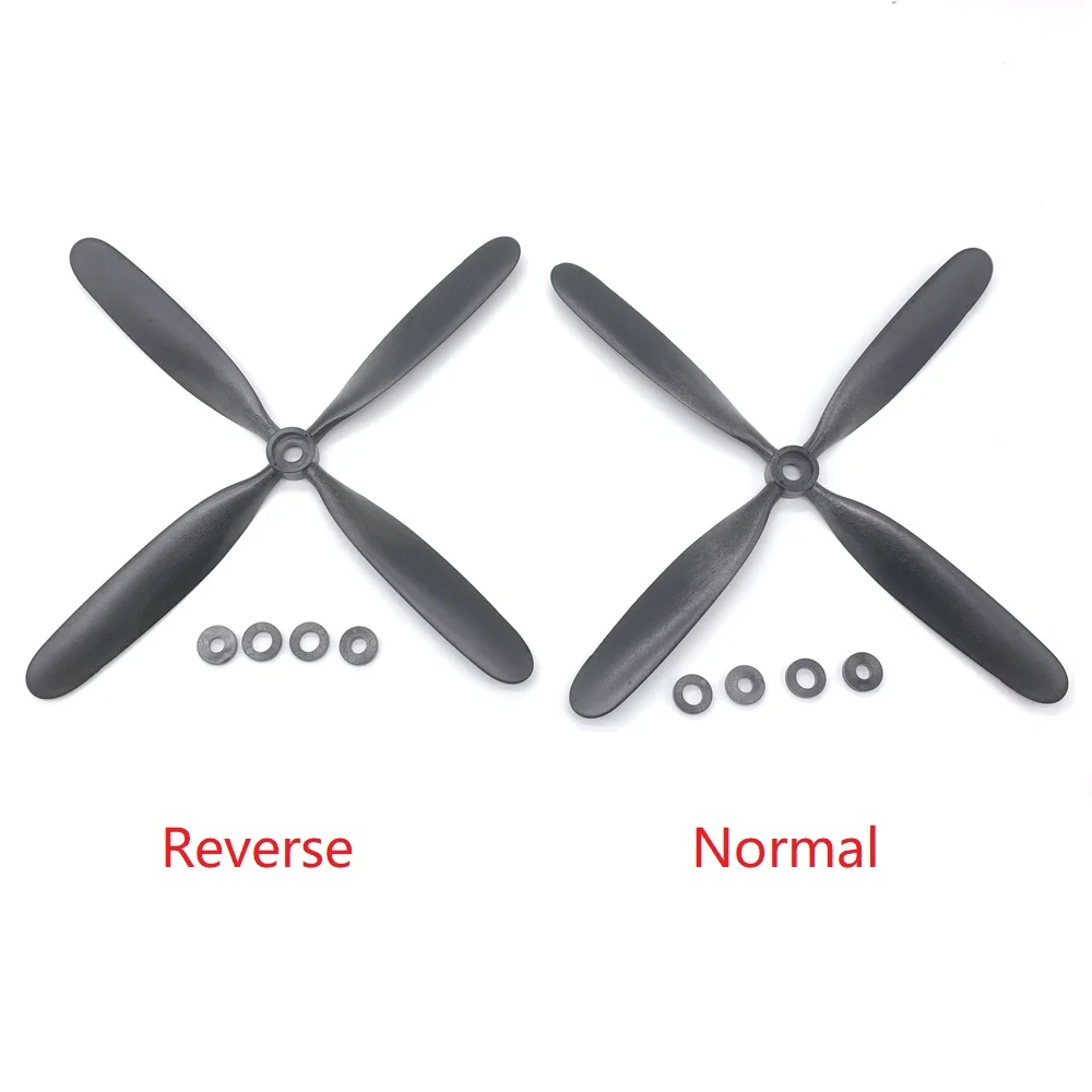 RC Plane Part 10.5*8 4 Blade CW & CCW Propeller for Dynam B26, P61, Spitfire V2