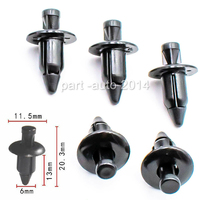 10/100 for Suzuki  GSXR 1300 1000 750 Honda Kawasaki Plastic Clips  Bike ATV & Quad Fenders & Covers 09409-06314-5PK 0940906314
