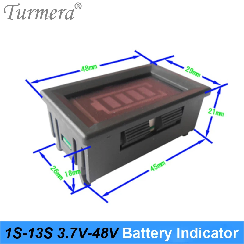 3S 12V 4S 16.8V 5S 18V 1S-13S 12V Lifepo4 Battery Capacity Display and Battery Indicator Lithium Battery for Screwdriver Turmera